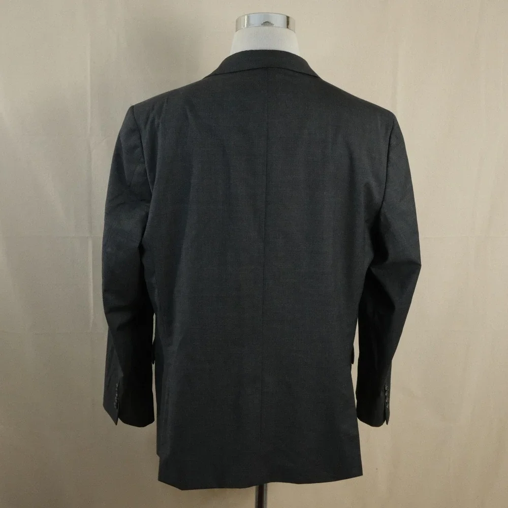 Jos. A. Bank 46R Slim Fit Suit 38x28 100% Wool Gray Two Button Double Vented